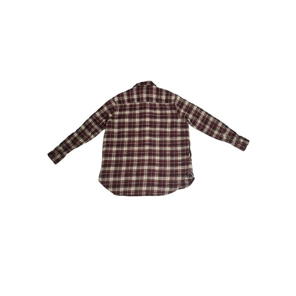 Madewell Flannel in Mahaska Burgundy Plaid Womens Button Up Shirt Pockets Small - Picture 13 of 16